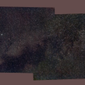 Milky Way around constellation Vulpecula